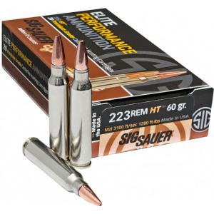 Sig Sauer Sig Sauer E223H120 Elite Copper Hunting 223 Rem 60 gr Jacketed Hollow Point (JHP) - 20rd Box - $29.34 at Classic Firearms