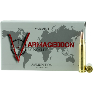 Nosler 65139 Varmageddon .223/5.56 NATO 53 GR Flat Base Tip Ammo - 20rd Box 20rd Box Ammo