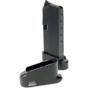 Sylvan Arms GLP432 Glock 43 +2 Magazine Extension 9mm Black Anodized Aluminum