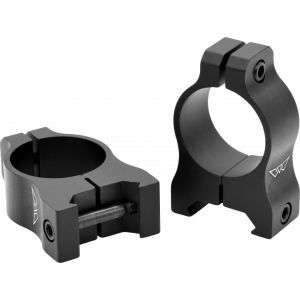 Warne V401M Vapor Scope Ring Set Fixed For Rifle Maxima/Weaver/Picatinny Medium 1\" Tube Matte Black Aluminum - Warne Mfg
