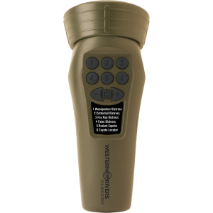 Western Rivers WRC-GC6S Mantis Six Shooter Electronic Call Multiple Sounds Attracts Predators Brown Plastic