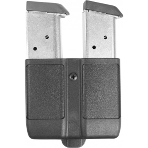 Blackhawk 410510PBK Double Magazine Case 9mm/40 Cal/45 Cal/357Sig Single Stack Black Synthetic