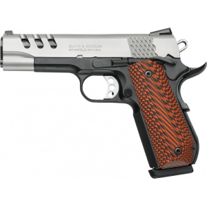 Smith & Wesson Smith & Wesson 170344 1911 Performance Center DAO 45 ACP 4.25\" 8+1 Custom Wood G10 Grip Black - $1646.93 at Classic Firearms