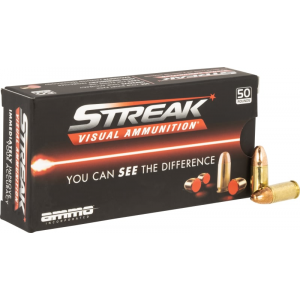 o Inc 9124TMCSTRKRED50 Streak Visual (RED) 9mm 124 GRTotal Metal Case (TMC) 50 Per Box Ammo