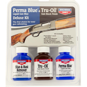Birchwood Casey 20001 Deluxe Bluing/Stock Finish Kit Perma Blue/Tru-Oil 15 Piece