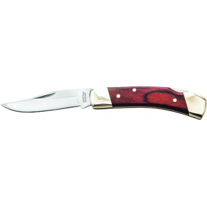 Schrade Uncle Henry Smokey Lockback Folding Knife 2-7/8\" Clip Point Blade Wood with Leather Sheath