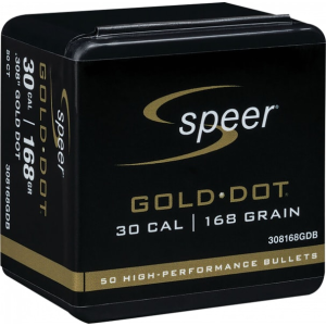 Speer 308168GD Gold Dot 30 Cal .308 168 gr Gold Dot Soft Point 50 Per Box