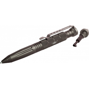 Uzi Accessories UZITACPEN6GM Tactical Pen Gun Metal Aluminum 6\" Features Glass Breaker/Cuff Key - Campco