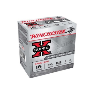 Winchester Super-X Game Load 16 Gauge 2.75 1 Oz #6 Lead Shot 25 Rounds Low Brass XU166 chester Super-X Game Load 16 Gauge 2.75 1 Oz #6 Lead Shot 25 Rounds Low Brass XU166 Ammo