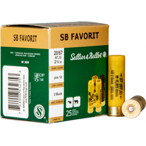 Magtech Sellier & Bellot SB20BSA Shotgun 20 Gauge 2.75\" Buckshot 2 Shot - 25sh Box - $22.84 at Classic Firearms