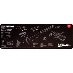 Tekmat R441022 Ruger 10/22 Cleaning Mat 44" x 15" Black/White