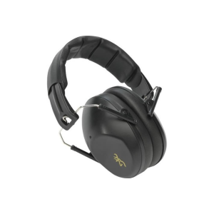 Browning 12682 Buck Mark II 27 dB Over the Head Black Ear Cups with Padded Black Headband & Buck Mark Logo for Adults