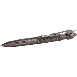 Uzi Accessories UZITACPEN4GM Tactical Pen Gun Metal Aluminum 6\" Features Glass Breaker/Cuff Key