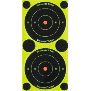 Birchwood Casey 34375 Shoot-N-C Self-Adhesive Paper Air/Rimfire Rifle Black/Yellow 3" Bullseye Includes Pasters 240 Targets
