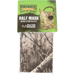 Primos PS6667 Stretch Fit Realtree Edge Neoprene 1/2 Face Mask OSFA