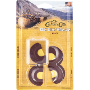 Hunters Specialties Wayne Carlton\'s Calls 70314 Essential Elk Diaphragm Call Single/Double/Triple/2.5 Reed Attracts Elk Yellow 4 Per Pkg - $11.35 at Classic Firearms
