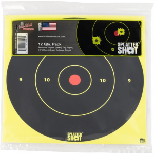 Pro-Shot 12BGREENTG12PK SplatterShot 12" Bullseye Hanging Heavy Paper Green