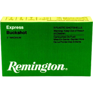 Remington Ammunition 12SB00 Express Magnum 12GA 2.75\" Buckshot 12 Pellets 00 Buck - 5sh Box - Remington