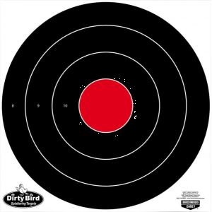 Birchwood Casey 35185 Dirty Bird Bull''s-Eye 17.25" Black/Red Heavy Tag Board 5 Pack