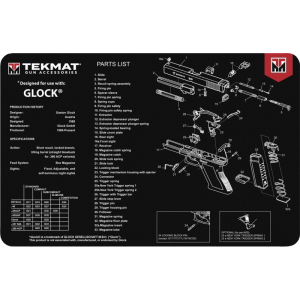 Tekmat R17GLOCK Glock cleaning mat 17 x 11 black/white breakdown diagrams