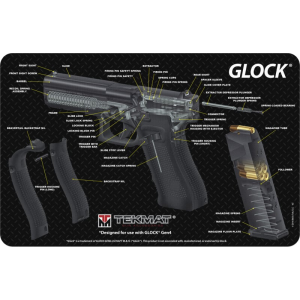 Tekmat R17GLOCKCA Glock 3D cutaway cleaning mat 17x11 black/white (Gen 4)