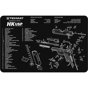 Tekmat TEKR17HKUSP HK USP Cleaning Mat 11x17 Black/White Rubber