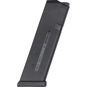 Glock Compatible 17 Round Magazine By A.C. Unity - 9mm, Military Grade, Black With Clear Round Count Window - Ac-Unity
