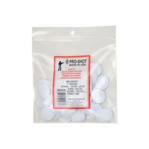 Pro-Shot Products Pro-Shot 1-300 Cotton Flannel Pouches 1\" Round Cleaning Patches .22 -.270 Cal - $9.19 at Classic Firearms