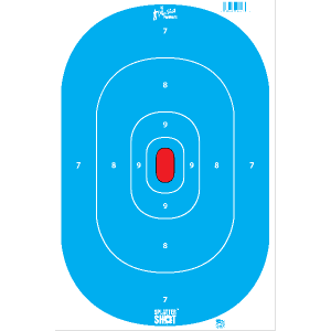 Pro-Shot SILHINTPBLUE SplatterShot  Silhouette Hanging Tagboard 12" x 18" Hi-Vis Blue Impact Enhancement White 8 Per Pkg