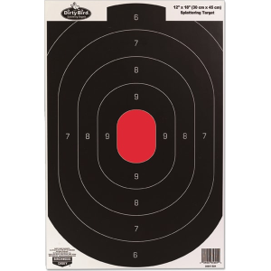 Birchwood Casey 35608 Dirty Bird Splattering Silhouette 12"x18" Black/Red Heavy Tag Board 8 Pack