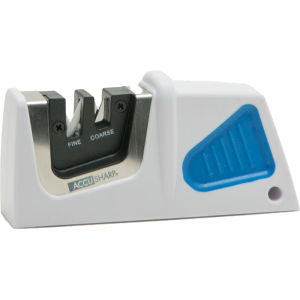 AccuSharp 080C Pull-Through Sharpener Fine Diamond Tungsten Carbine Sharpener Plastic Handle Blue/White