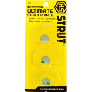 Hunters Specialties Hunters Specialties Strut 05933 Ultimate Starter Pack Diaphragm Call Attracts Turkeys Yellow 3 Per Pkg - $7.60 at Classic Firearms