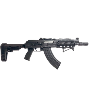 Zastava Zastava ZPAP92 Tactical AK Pistol 10\" Barrel 7.62X39 30rd - W/ SBA3 Brace, Quad Rail, Night Brake, UTG Angled Foregrip - ZP92762TACM - $1570.99 at Classic Firearms