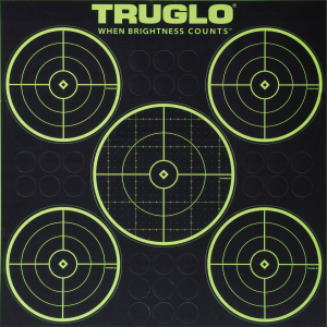 TruGlo TG11A6 Tru-See Self-Adhesive Heavy Paper Universal Black/Green 5-Bullseye Includes Pasters 6 Pack