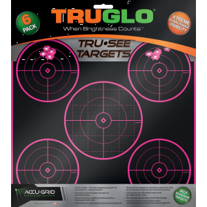 TruGlo TG11P6 Tru-See Splatter 5-Bullseye Pink 6 Pack