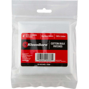 Kleen-Bore KleenBore P206 Super Shooter Big Bore Shotgun/37/40mm Launcher 4\" 100% Cotton Flannel 25 Per Pack - $5.73 at Classic Firearms