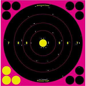 Birchwood Casey 34808 Shoot-N-C Pink Bull's-Eye 6 Targets/72 Paster