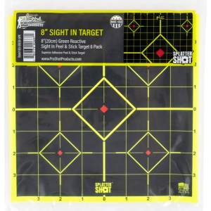 Pro-Shot 8" SplatterShot Green Sight-In Target Peel & Stick 6-Pack