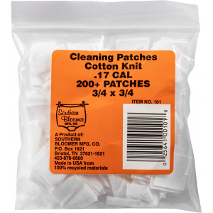Southern Bloomer 101 Cleaning Patches .17-.20 Cal (Cotton Knit)