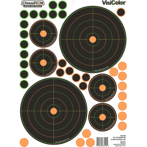 Champion 46138 VisiColor Bullseye Target Variety Pack 50 yd Self-Adhesive 5 Pack