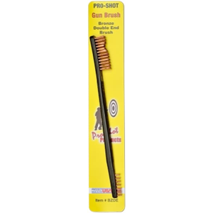 Pro-Shot BZDE Double-Ended Gun Brush Bronze Bristles Polymer Handle