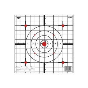 Birchwood Casey 37213 Eze-Scorer Sight-In Bullseye/Crosshair 12" x 12" Paper 13 Pack