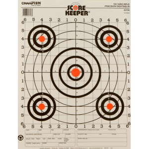 Champion Scorekeeper 45726 Target - 14 x 18 in, multi-color, 12-pack