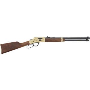 Henry Henry H006GD Side Gate Deluxe 44 Mag/44 Special 10+1 20\" Blued Octagon Barrel, Engraved Polished Brass Rec, Semi-Fancy American Walnut Stock, Adj. Sight - $1741.63 at Classic Firearms