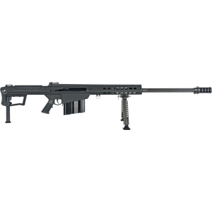 Barrett Barrett M107A1 .50 BMG 29\" Chrome Lined Fluted Barrel 10rd Semi-Auto Rifle, 1:15 Twist W/ Muzzle Brake & QD Suppressor Mount - Black - $13510.00 at Classic Firearms