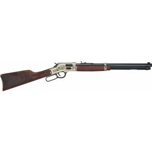 Henry Henry H006GMD Side Gate Semi-Fancy American Walnut 357 Mag/38 Special 10+1 20\" Blued Octagon Barrel, Engraved Polished Brass Rec, Semi-Fancy American Walnut Stock, Adj. Sight - $1812.77 at Classic Firearms