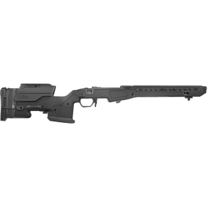 MDT 105379BLK JAE-700 G4 Black Anodized Aluminum, Adj. Cheekrest, Interchangeable Grips, Full Length M-LOK Rail, Adj. Mag Well, Removable Panels, Rubber Palm Rest, QD Sling Cups