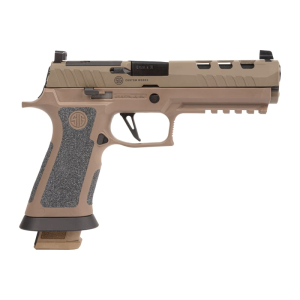 Sig Sauer Sig Sauer 320X59DH3 P320X5 DH3 21+1 5\" Black Bull Barrel, Coyote Cerakote DH3 Custom Works Optic Ready Slide, Coyote Cerakote DH3 SS Frame w/Picatinny Rail & Beavertail, Coyote TXG Grips - $1329.99 at Classic Firearms