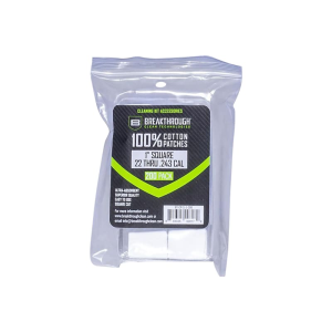Breakthrough Clean BTCPS1200 Square Cleaning Patches 1 in .22-.243 Cal, 200 Pack