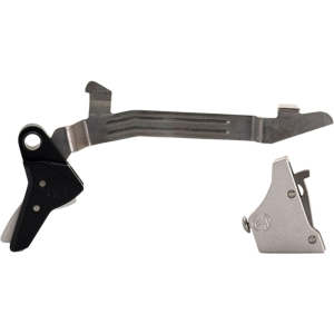 Timney Triggers Timney Triggers ALPHAGLOCK34SILVR Alpha Competition 9mm Luger/40 S&W, Silver Straight Trigger, Compatible w/Glock Gen3-4 - $110.16 at Classic Firearms